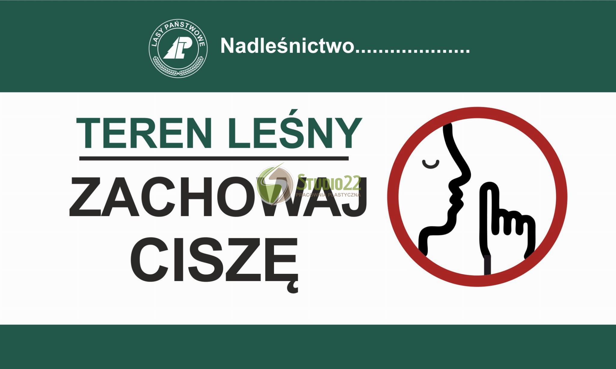 Teren leśny - zachowaj ciszę