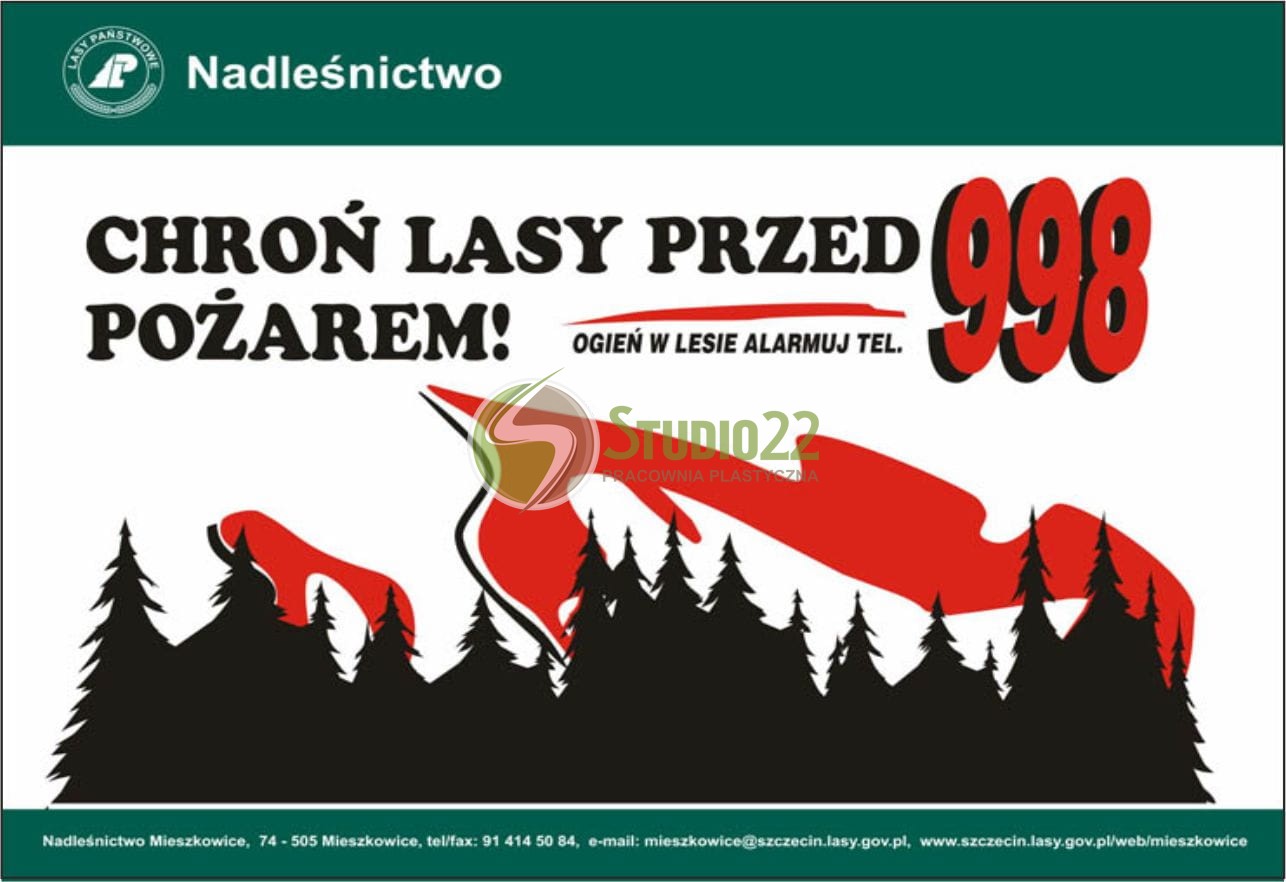 Tablica przeciwpożarowa - Chroń lasy przed pożarem